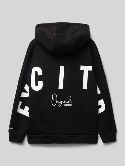 Cars Jeans Oversized hoodie met capuchon, model 'KELLY' Zwart - 3