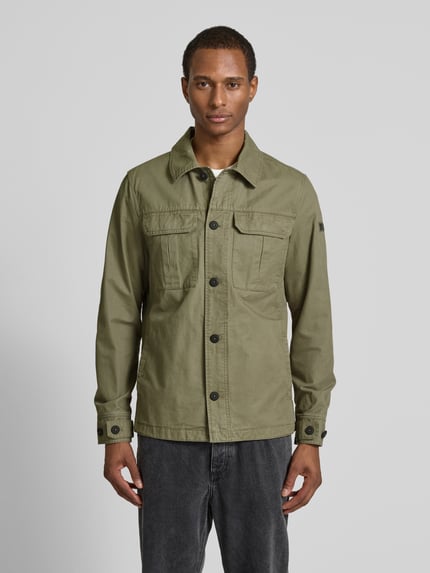 s.Oliver RED LABEL Regular Fit Hemdjacke im Utility-Look Oliv 4