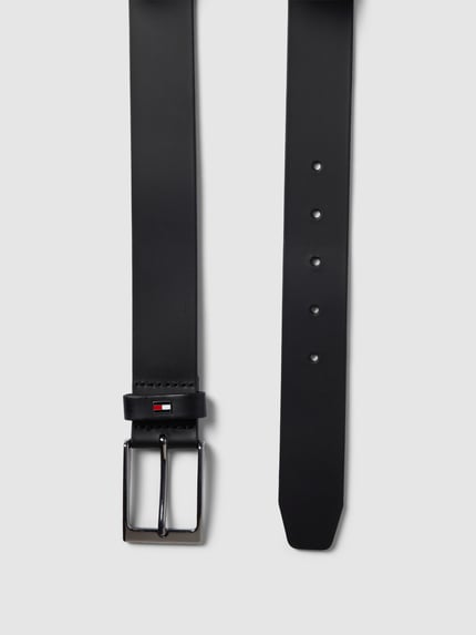 Tommy Hilfiger Ledergürtel mit Dornschließe aus Metall Modell 'LAYTON LEATHER' Black 3