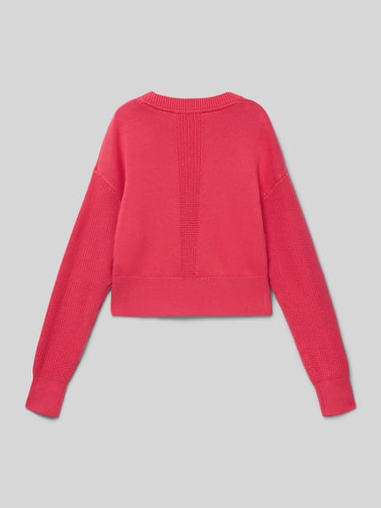 Tommy Hilfiger Teens Loose fit gebreide pullover van puur katoen Fuchsia - 3