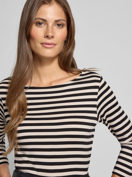 Christian Berg Woman Shirt met 3/4-mouwen en ronde hals Zwart - 3