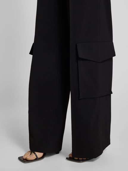 Raffaello Rossi Stoffhose mit elastischem Bund Modell 'ALMA' Black 3