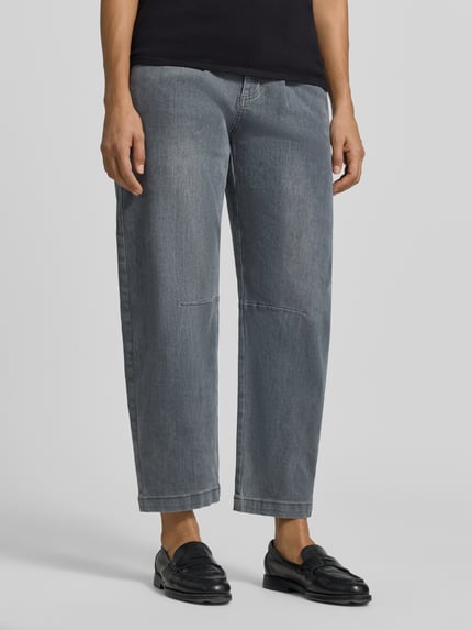 Buena Vista Regular Fit Barrel Jeans mit Bundfalte Mittelgrau 4