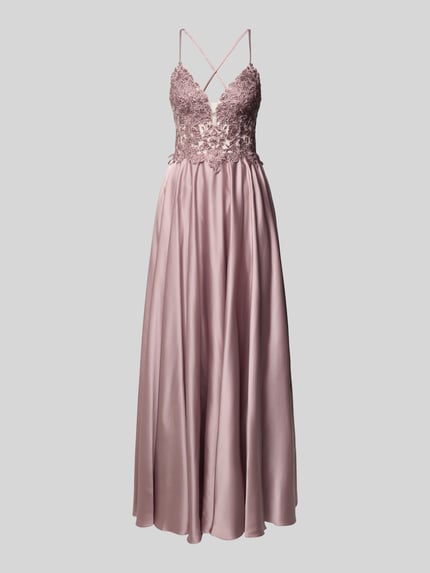 Mascara Abendkleid mit Herz-Ausschnitt Rose 2