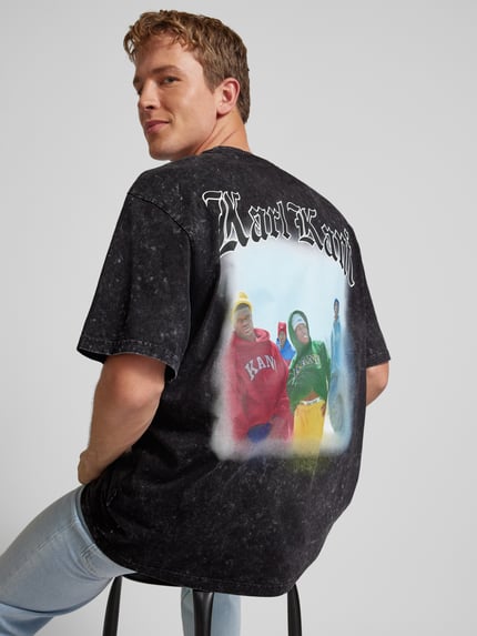 Karl Kani T-Shirt mit Label-Stitching Black 3
