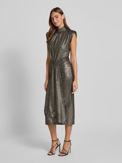 Essentiel Antwerp Körpernahes Abendkleid aus Lurex Modell 'IQUARIUS' Silber 1