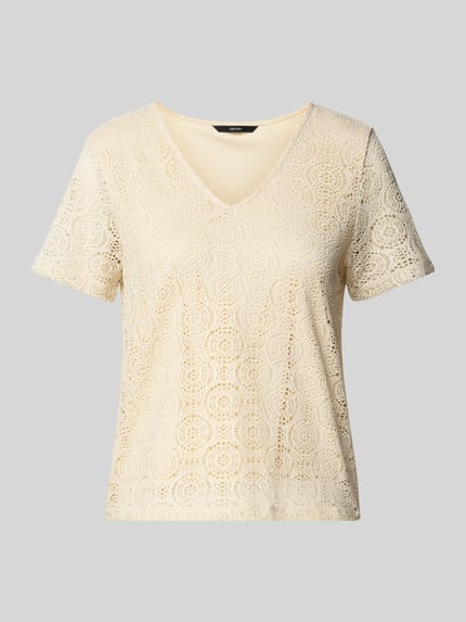 Regular Fit T-Shirt mit Ausbrenner-Effekt Modell 'MAYA' Shop The Look MANNEQUINE