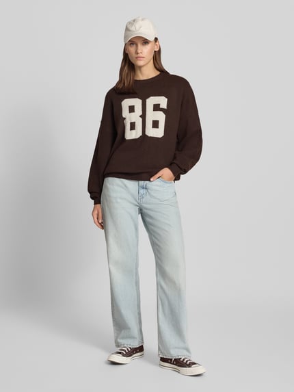 REVIEW Regular Fit Pullover in Strick-Optik Dunkelbraun 1