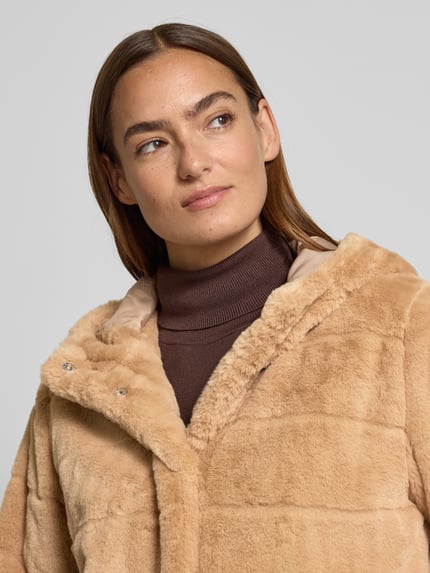 monari Mantel aus Kunstfell Cognac 3