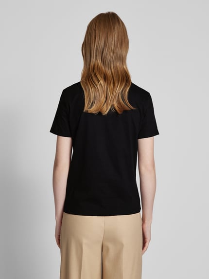 Calvin Klein Jeans T-shirt o kroju Regular Fit z nadrukiem z logo Czarny 5