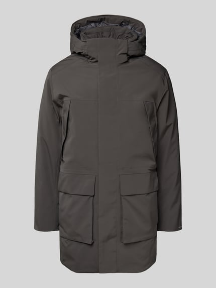 JACK & JONES Premium Parka mit Kapuze und Pattentaschen Modell 'MOON' Mittelgrau 2