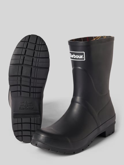 Barbour Laars met label in reliëf model 'Welly' Zwart - 4
