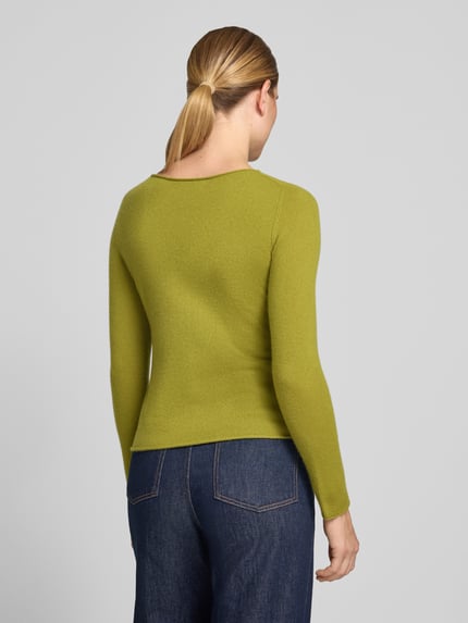 Christian Berg Woman Regular Fit Strickpullover aus reinem Kaschmir Senf 5