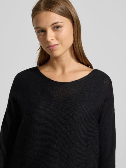 s.Oliver BLACK LABEL Fließendes Freizeitkleid im Set mit Cropped Pullover mit Woll-Anteil Black 3