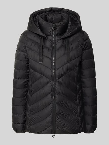 Produktfoto, zwarte gewatteerd jack Slim Fit Steppjacke met tweewegritssluiting van s.Oliver RED LABEL, Dames Steppjacke