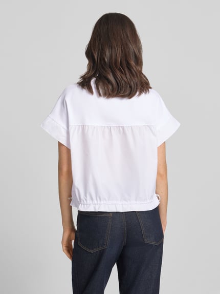 Marc Cain t-shirt met steekzak aan de zoom Wit - 5