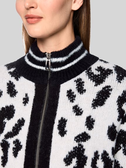 Marc Cain Regular Fit Strickjacke mit Woll-Anteil Weiss 3