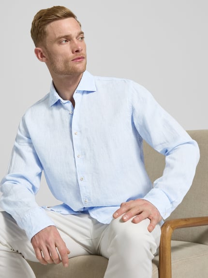Stenstroms Regular Fit Business-Hemd mit Kentkragen Modell 'Collar' Bleu 3