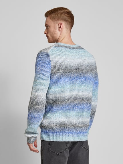 Fynch-Hatton Gebreide pullover met ronde hals Turquoise gemêleerd - 5