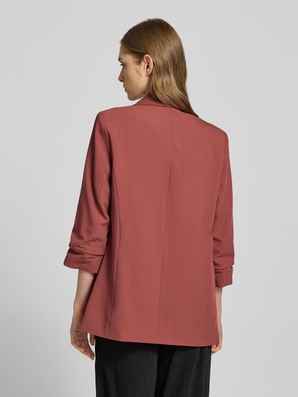 PIECES Regular Fit Longblazer mit Viskose-Anteil Modell 'BOSELLA' Dunkelrot 5