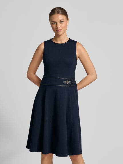 Lauren Ralph Lauren Taliowana sukienka biznesowa z mieszanki bawełny model 'TAZIO' Granatowy 4