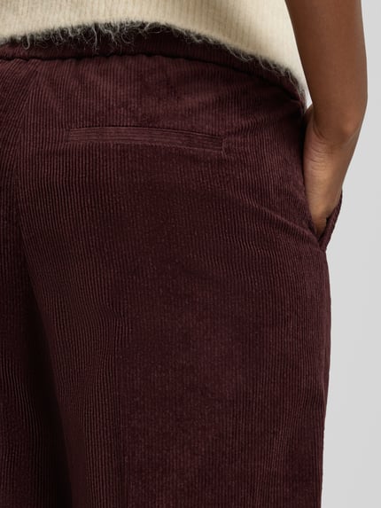 OPUS PANTS Spodnie materiałowe z elastycznym pasem model ‘Mucia’ Bordowy 3