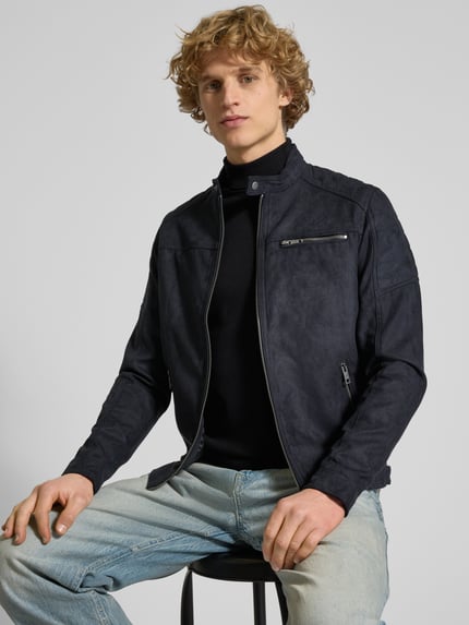 JACK & JONES Jacke in Leder-Optik Modell 'JEROCKY' Black 3
