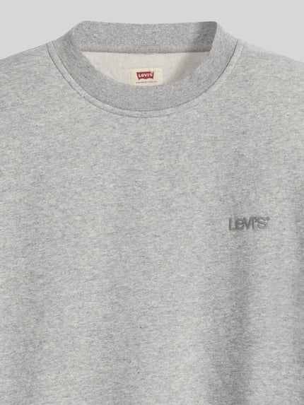 Levi's® Regular Fit Sweatshirt mit dezentem Logo-Schriftzug Mittelgrau 2