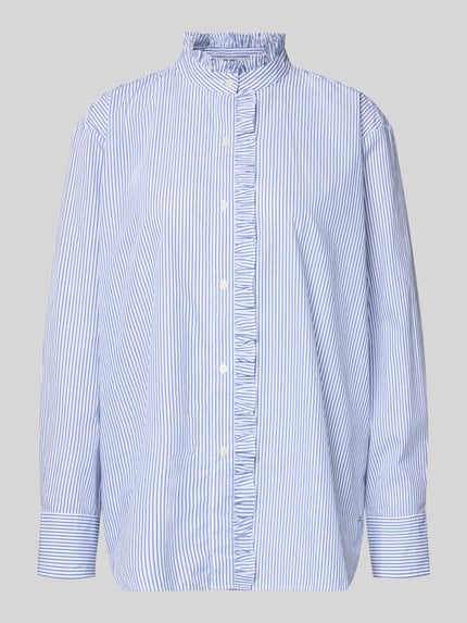 Tommy Hilfiger Relaxed Fit Hemdbluse aus reiner Baumwolle Blau 2