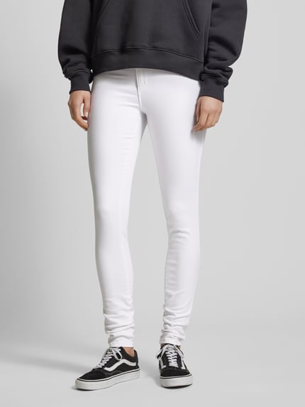 ONLY Skinny fit jeans van katoenmix, model 'ROYAL' Wit - 4