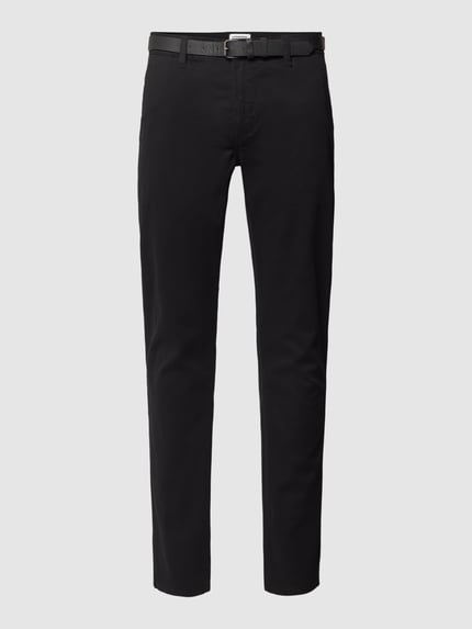 Lindbergh Regular Fit Chino mit Gürtel Black 2