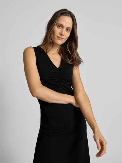 DRYKORN Midikleid mit V-Ausschnitt Modell 'JOVANA' Black 3