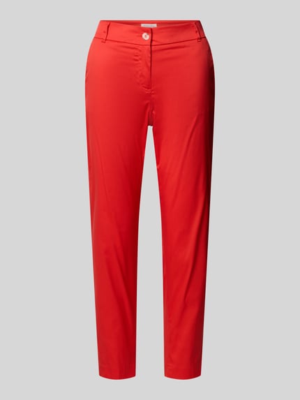 Christian Berg Woman slim fit stoffen broek in verkorte pasvorm Rood - 2