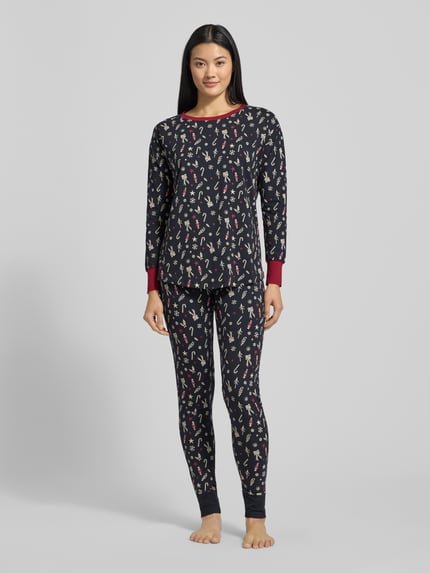 SKINY Pyjamabovendeel in all-over look met ronde hals Zwart - 1