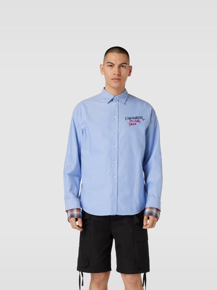 Dsquared2 Regular Fit Freizeithemd mit Kentkragen Hellblau 4