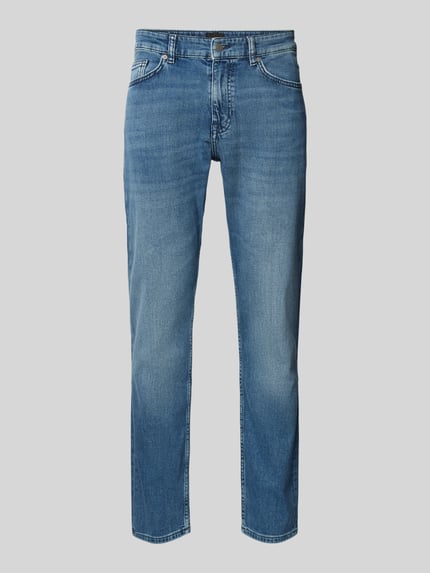 BOSS Orange Jeansy w kroju slim fit w stylu 5-kieszeniowym model 'Delaware' Jeansowy niebieski 2