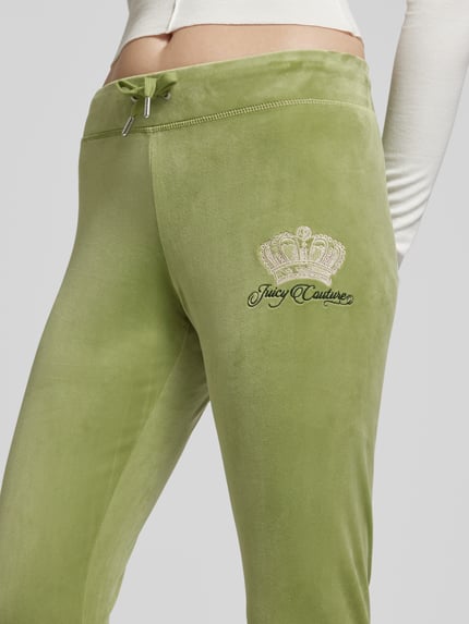 Juicy Couture Sweatpants met labelstitching Olijfgroen - 3