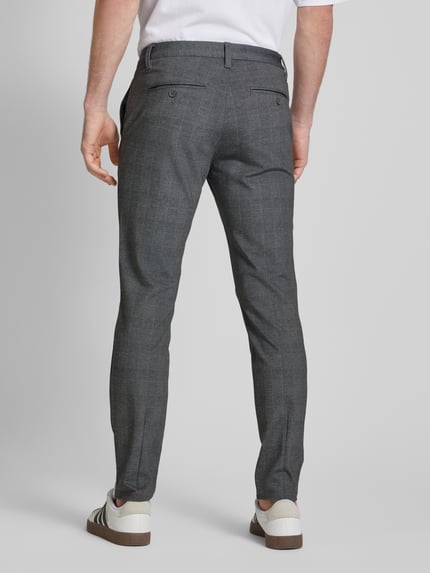 ONLY & SONS Spodnie o kroju tapered fit z dodatkiem streczu model ‘Mark’ Antracytowy 5