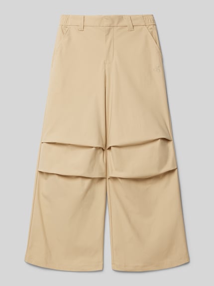 Calvin Klein Jeans Loose Fit Hose mit gelegten Falten Sand 1