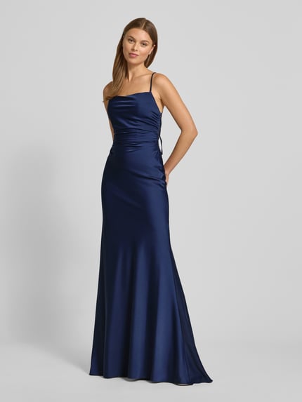 LUXUAR FASHION Avondjurk met plooien Marineblauw - 1