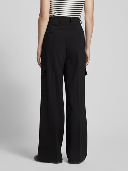 SEDUCTIVE Wide Leg Stoffhose mit Bundfalten Modell 'Frankie' Black 5