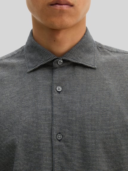 Marc O'Polo Regular Fit Freizeithemd mit geknöpften Manschetten Marine 3