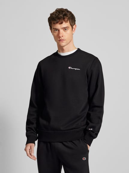 Champion Sweatshirt mit Label-Stitchings Black 4