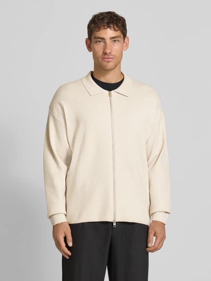 JACK & JONES Premium Gebreid jack met tweewegsritssluiting, model 'BRADFORT' Offwhite gemêleerd - 4