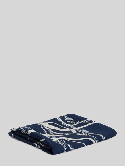Tommy Hilfiger Sjaal van pure zijde met logoprint Blauw - 3