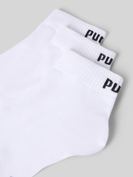 Produktfoto, Sneakersocken mit Logo im 3er-Pack von Puma in Weiß, Baumwoll-Mix mit Stretch-Anteil, körpernahe Passform, für Herren