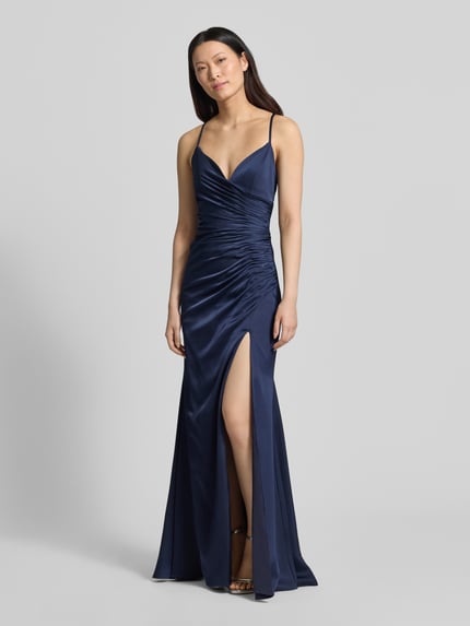 Mascara Abendkleid mit rückseitiger Schnürung Marine 1