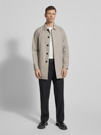 Matinique Kurzmantel mit verdeckter Knopfleiste Modell 'miles' Taupe 1