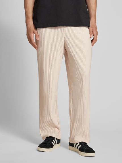 JACK & JONES Straight leg stoffen broek met plissévouwen, model 'KARL INTERLUDE' Offwhite - 4