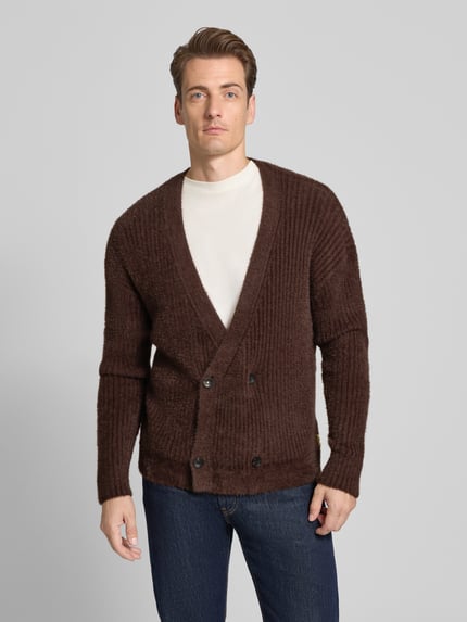 Scotch & Soda Strickjacke mit V-Ausschnitt Dunkelbraun 4